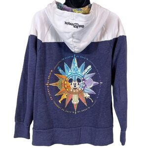Disney Parks Compass Mickey Mouse Full Zip Hoodie Sweatshirt